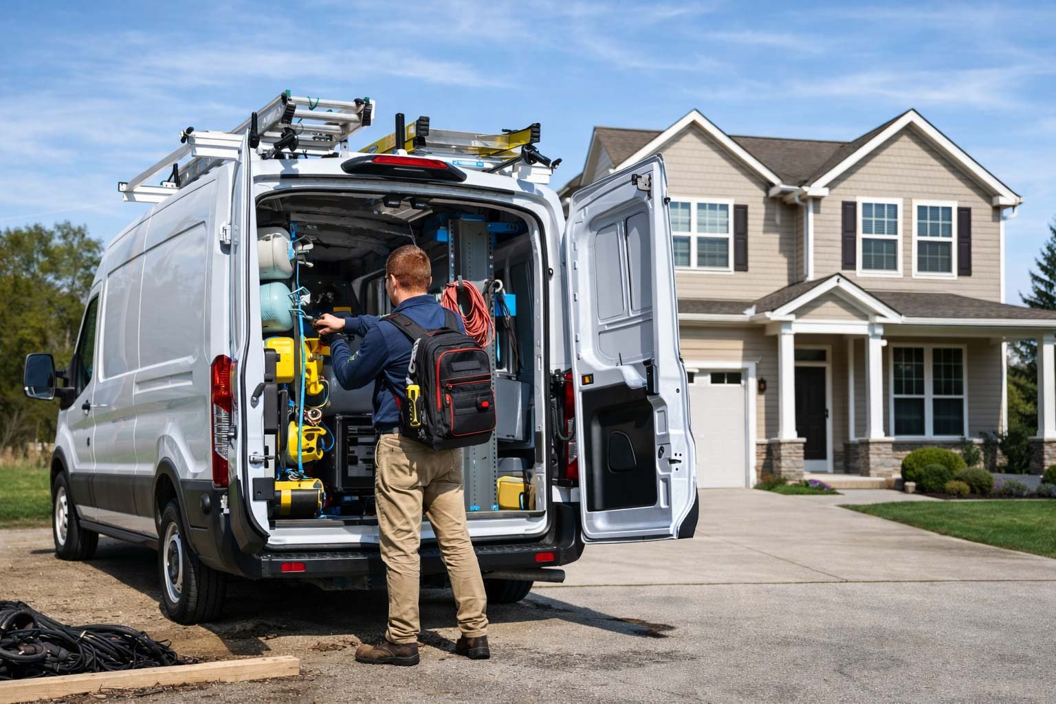 HVAC service van