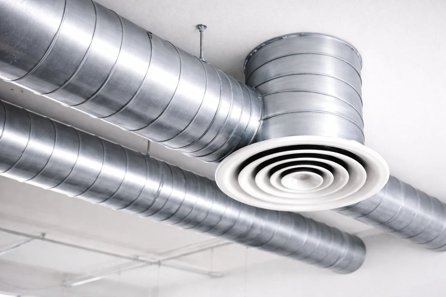 Clean metal air ductwork